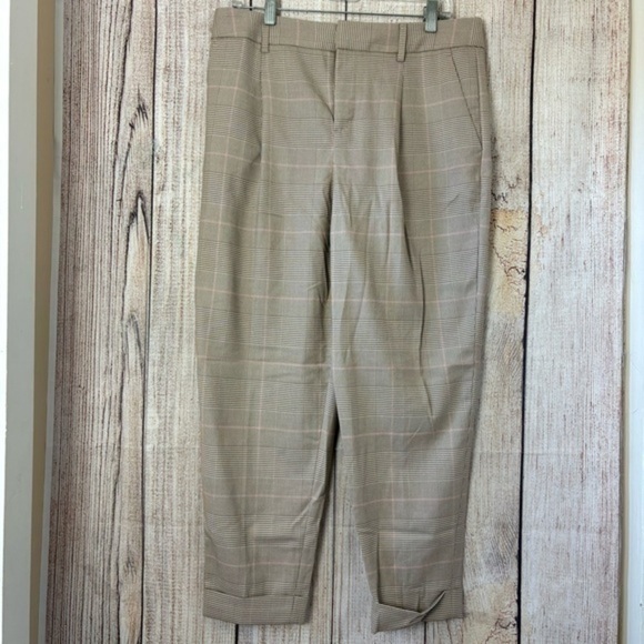 Banana Republic Pants - Banana Republic Womens Beige Pants Trousers Herringbone Straight Size 10